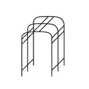 Monet Steel Garden Pergola – Arch-Walkway Structure (Matt Black Finish, Modular Lengths)