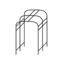 Monet Wall Pergola – Wall-Mounted Steel Garden Pergola with Elegant Arched Walkway (Matt Black Galvanised Steel, Modular Lengths)