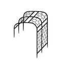 Monet Wall Pergola – Wall-Mounted Steel Garden Pergola in Gloss Black (Arched Walkway, Modular Lengths)