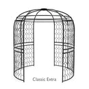 Round Garden Arbour — Galvanised Steel, Matt Black (Ø 1.5–2.4 m) | Premium Seating & Climber Support