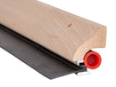 Industrial Brydale X Natural Wood Door Draught Excluder – Weatherproof, For Inward Opening Doors – Ultimate Gap Seal 15–22mm