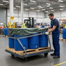 Premium Stainless Steel Locking Overcentre Buckle Assembly with Grey Strap and Polyester Webbing for Enhanced Durability