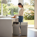 2 Pack 25L Premium Upcycled Swing Bin - Grey