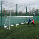 Heavy Duty Galvanised Football Goal Posts for Junior 5 A Side - Durable Steel Construction and Secure Fixings - Detail View