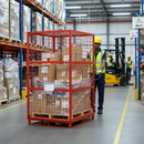 Premium Heavy Duty Full Security Forkliftable Parcel Cage with Closed Mesh Sides and 1000kg Load Capacity