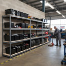 3x Heavy Duty Shelving - 2200mm High - Grey with 8x 37L Storage Boxes