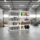 Heavy Duty Metal Garage Shelving 1800mm | 5 Tier Boltless Racking | 90-130kg Per Shelf | UK