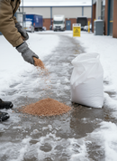 Premium Large Winter Package with 22kg Brown Rock Salt, 340L Grit Bin, Grit Scoop, and Heavy Duty Snow Shovel for Winter S...