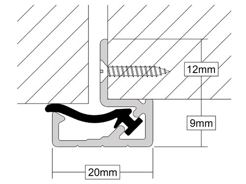 Ultra-Durable Weatherproof Double Door Seal For Stable Doors - 20mm