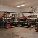 4x Premium Heavy Duty Shelving - 1800mm High - Grey with 8x 37L Plastic Storage Boxes