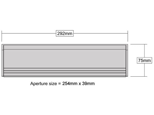 Professional Grade Aluminium Twin Brush Letterplate With Flap For Interior Use