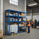 Premium Industrial Shelving Units - 2130mm High - 200/280kg Capacity - Blue Finish