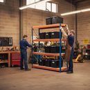 Premium Heavy Duty Shelving - 2200mm High with 8x 62L Plastic Storage Boxes