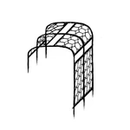 Monet Wall Pergola – Wall-Mounted Steel Garden Pergola with Elegant Arched Walkway (Matt Black, Galvanised Steel, Modular Lengths)
