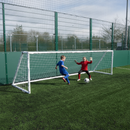 Heavy Duty Galvanised Football Goal Posts for Junior 5 A Side - Durable Steel Construction and Secure Fixings - Main Produ...