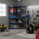 Premium Corner Garage Shelving Unit - 1800mm High - 250kg Capacity