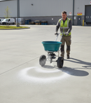 Premium Heavy Duty Stainless Steel Spreader for Fertilizing and Salt Spreading - Ergonomic Design with Wide Pneumatic Whee...