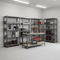 4 Heavy Duty Shelving Units - 1800mm High & 1 Professional Workbench - 1600mm Wide - Grey
