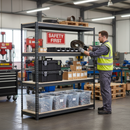 Premium Heavy Duty Industrial Shelving - 1600mm High - 500kg Capacity - Grey