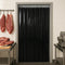 Heavy-Duty Solid Black PVC Strip Curtains – QuickMount Kit for Privacy, Dust & Draft Control