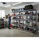 Heavy Duty Garage Shelving - 1800mm High - 200/280kg Capacity - Grey