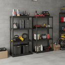 Heavy Duty Plastic Shelving - 1330mm High, 20kg Capacity - Charcoal