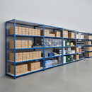 Heavy Duty Industrial Shelving 2440mm High - 200kg Capacity - Melamine - Blue - UK