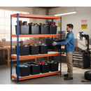 Heavy Duty Industrial Shelving - 2000mm High with 12x 37L Storage Boxes