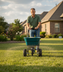 Professional 20kg Fertiliser and Salt Spreader with Pneumatic Wheels for Year-Round Use and Enhanced Handling - Detail View