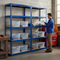 Premium 2x Shelving Units 1800mm High Blue with 16x 33.5L Storage Boxes UK