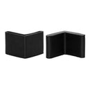 Pack of 100 Premium Black PVC Angle Caps For Corner Protection