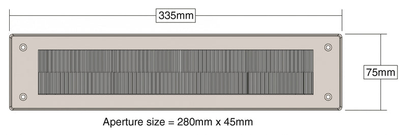 High-Quality PVC Brush Letterplate Without Flap For Interior Use