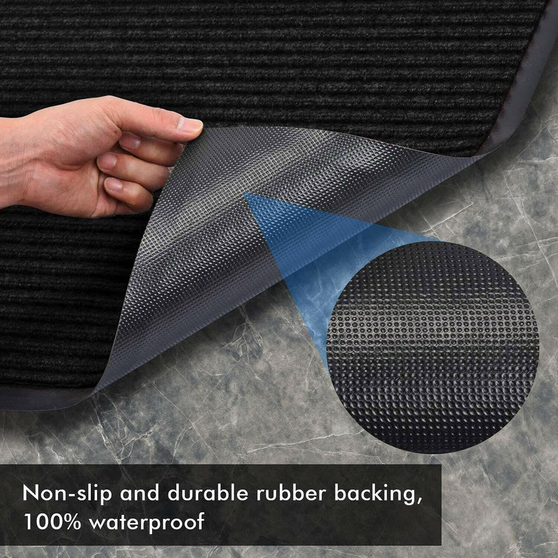 Heavy-Duty Outdoor Rubber Door Mat – Non-Slip, Waterproof, Washable Mud and Dirt Barrier