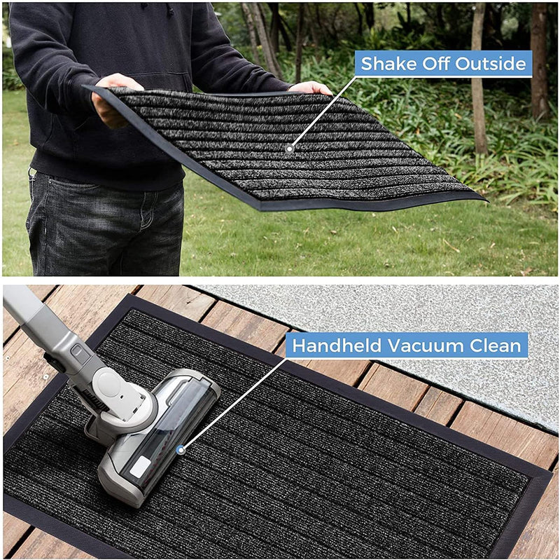 Heavy-Duty Outdoor Rubber Door Mat – Non-Slip, Waterproof, Washable Mud and Dirt Barrier