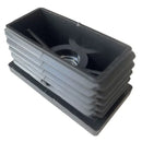 Black Rectangular Threaded Inserts For Tube & Pipe - 25Pack