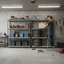 Heavy-Duty Garage Shelving 1800mm | 500kg Per Shelf | Boltless Steel Racking - Grey