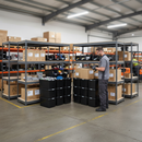 4x Premium Heavy Duty Shelving - 1600mm High - Grey with 12x 62L Storage Boxes