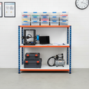 Premium 990mm High Workbench - 200kg Capacity - Melamine - Blue/Orange
