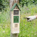 Premium Insect Tower with Vertical Slots for Butterflies, Ladybirds, and Lacewings - Natural Habitat for Beneficial Insect...