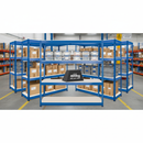 5x 1980mm Heavy Duty Melamine Shelving | 400kg Capacity | Blue Racking UK