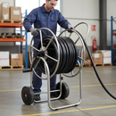 Premium Heavy Duty Hose Reel Carrier for 80 m x 19 mm (3/4 Inch) Hose - Durable Stainless Steel Construction - Main Produc...