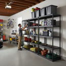 Heavy Duty Plastic Shelving Unit - 1760mm High - 20kg Capacity - Charcoal Finish