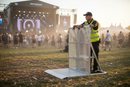 Premium Heavy Duty Pit Barrier Element Straight 1M for Secure Crowd Control at Events - Main Product Image