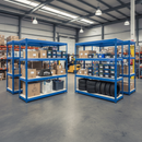 Heavy Duty Industrial Shelving 1980mm High | 400kg Per Shelf | Blue Melamine | UK Warehouse Racking