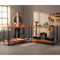 Premium Heavy Duty Workbenches - 915mm High - 400kg Capacity - Chipboard - Blue/Orange