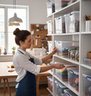 8 & 12x 33.5L Premium Nestable Storage Boxes - Clear