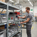 Premium Open Front Euro Containers - Light Grey - 2 Sizes Available