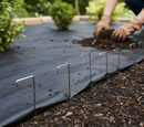 Premium Ground Cover Pins Pack of 100 - Copper Coated Steel for Securing Mulch Mats - Detail View