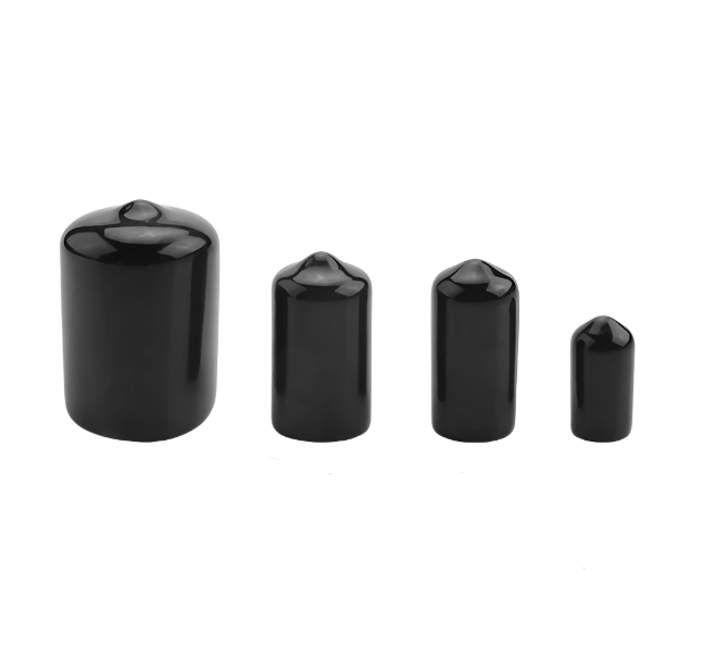 Pack of 10 Premium Black Round Flexible PVC Caps For Multiple Uses - (0-12.7mm ID)