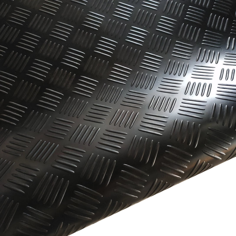 Non Slip Checker Plate Rubber Flooring Heavy Duty